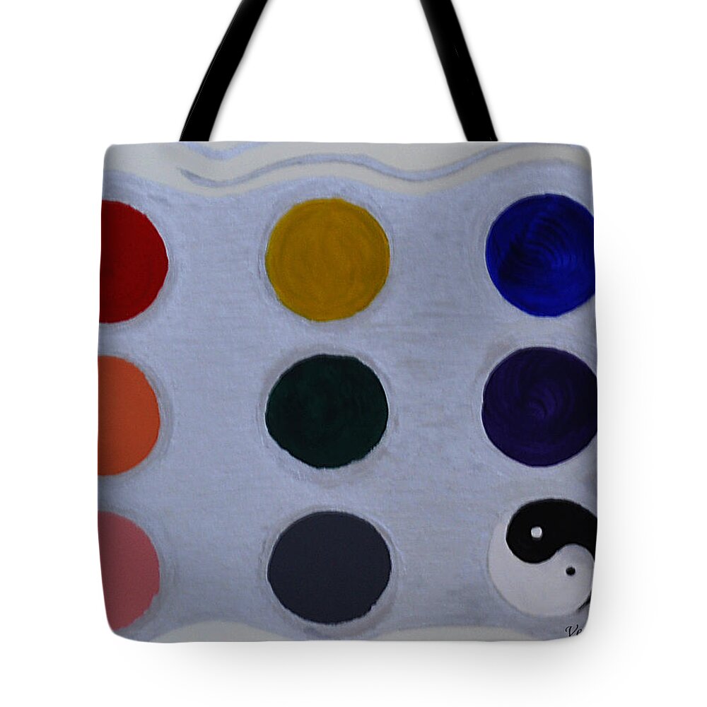 Colors Tote Bag featuring the mixed media Color from the series the Elements and Principles of Art by Verana Stark
