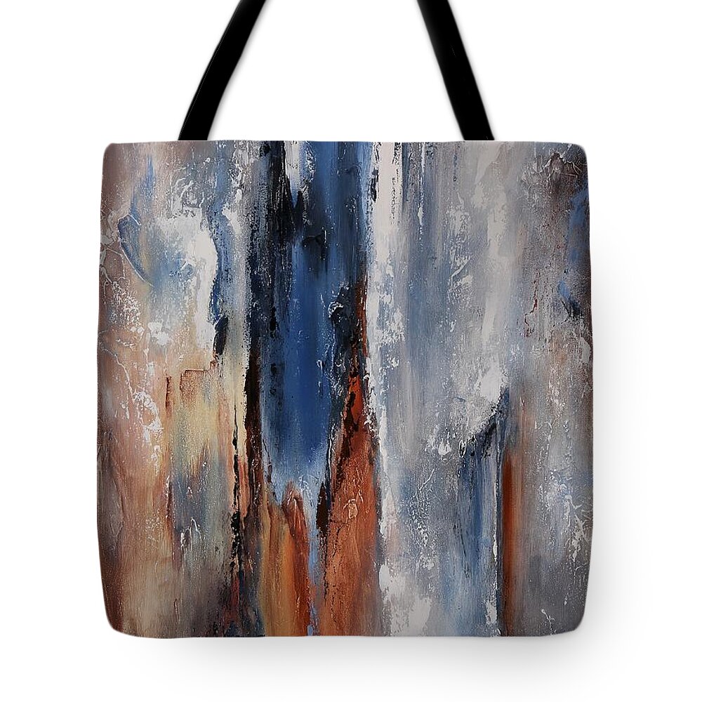 Abstract Tote Bag featuring the painting Color harmony 06 by Emerico Imre Toth