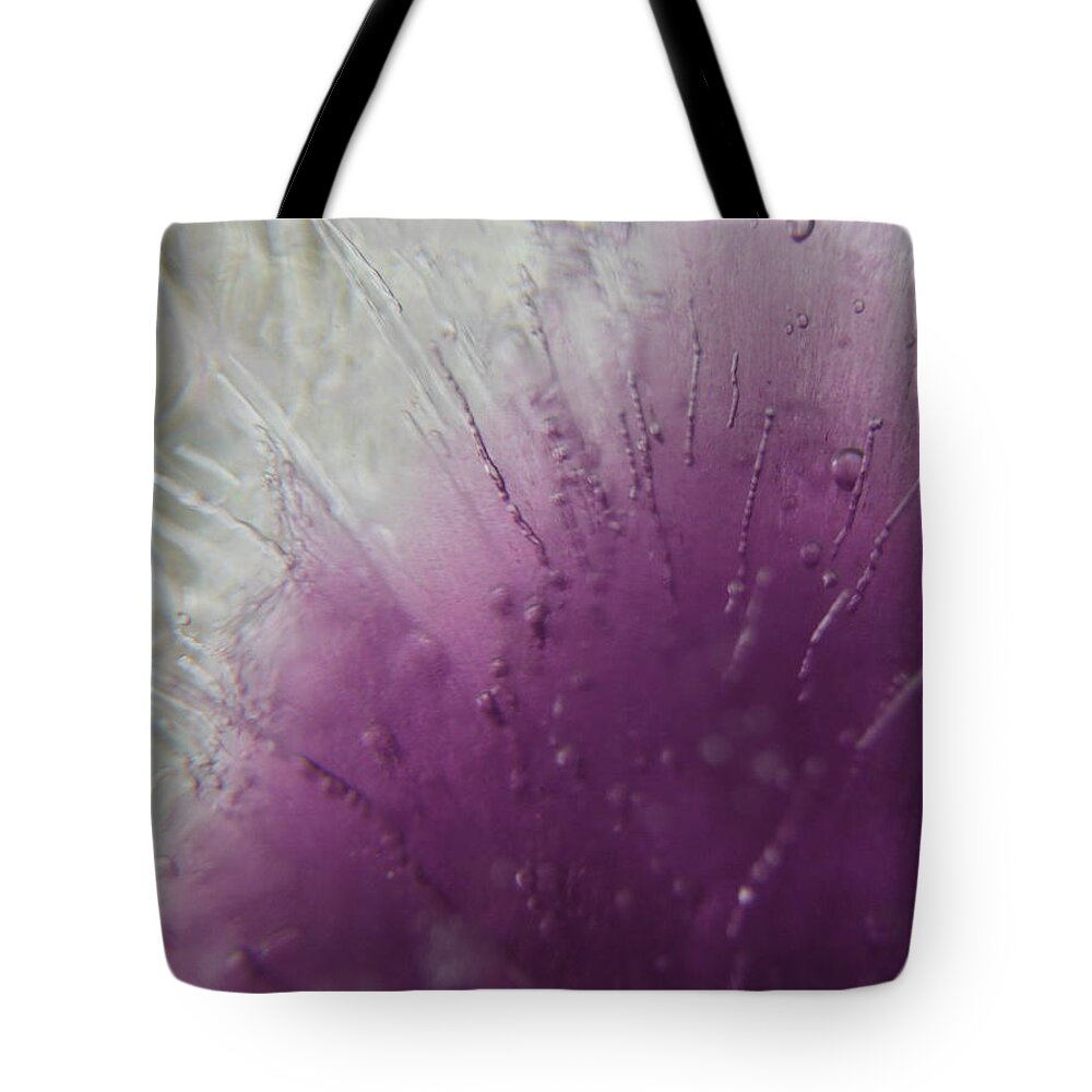 Color In Ice Series Tote Bag featuring the photograph Color In Ice Series 33 by Paddy Shaffer