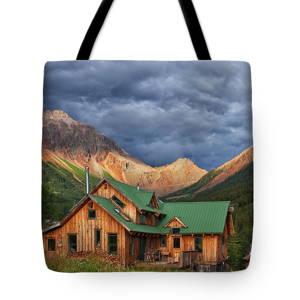 Colorado Tote Bag featuring the photograph Colorado Mountain Home by Darren White