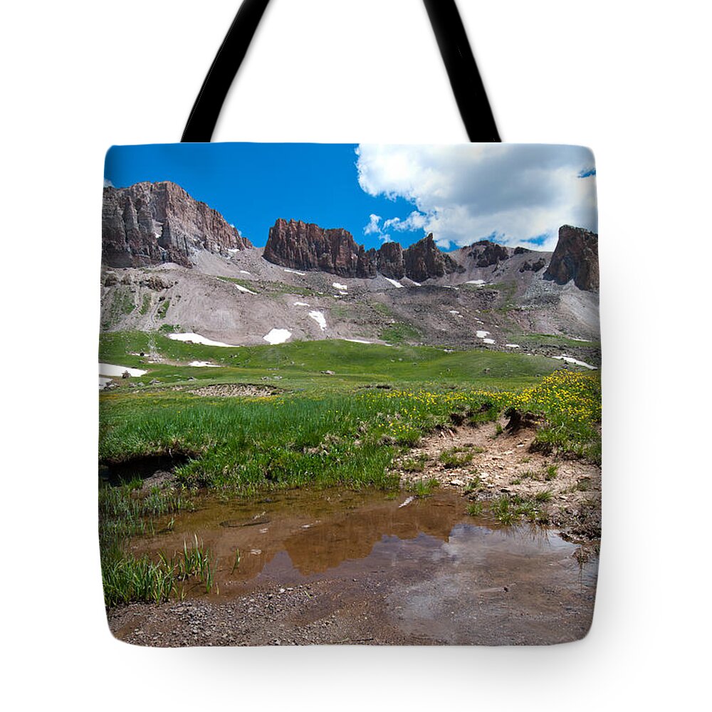 Uncompahgre Peak Tote Bag featuring the photograph Colorado's Uncompahgre Peak by Cascade Colors