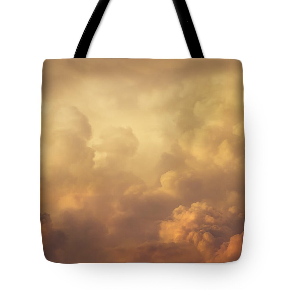 Sunset Tote Bag featuring the photograph Colorful Orange Magenta Storm Clouds At Sunset by Keith Webber Jr