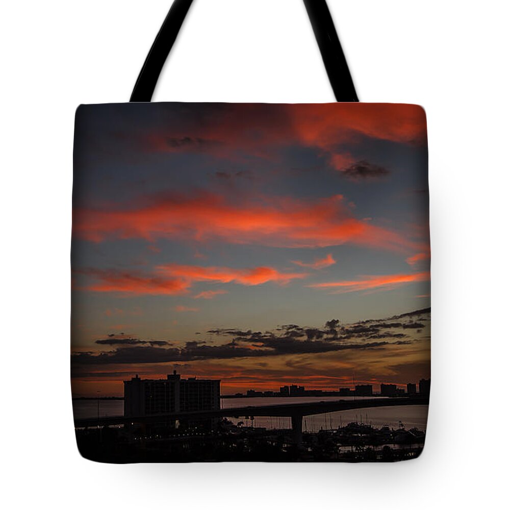 Florida Tote Bag featuring the photograph Colorful sunset by Jane Luxton