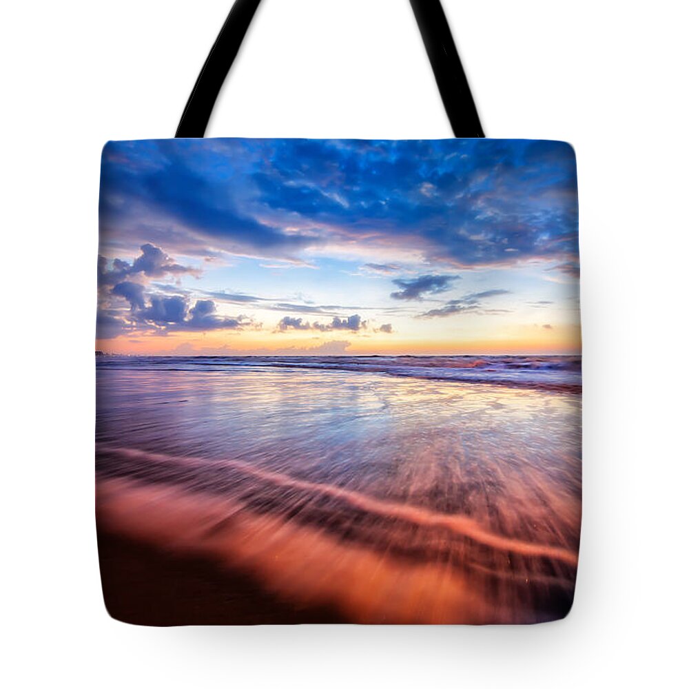 Dock Tote Bag featuring the photograph Colors in Surf by Everet Regal