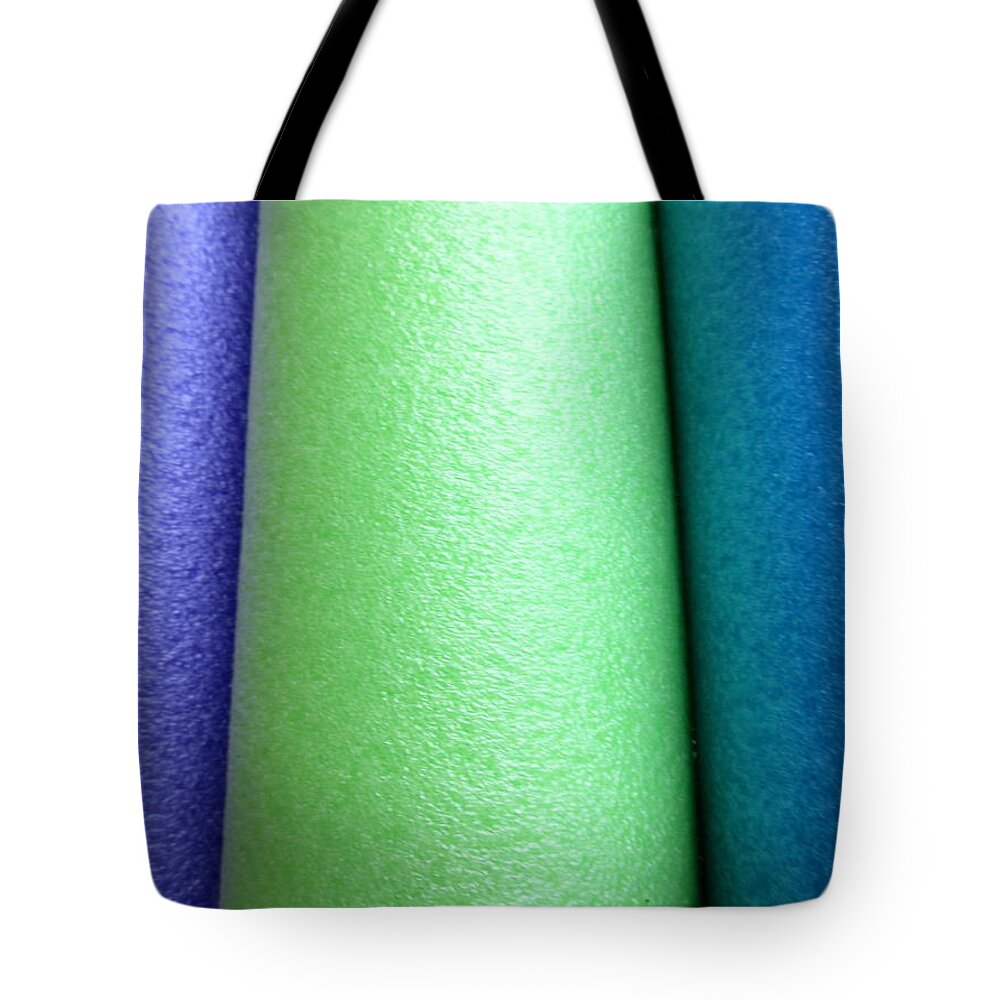 Blue Tote Bag featuring the photograph Colorscape Tubes A by Ashley Goforth