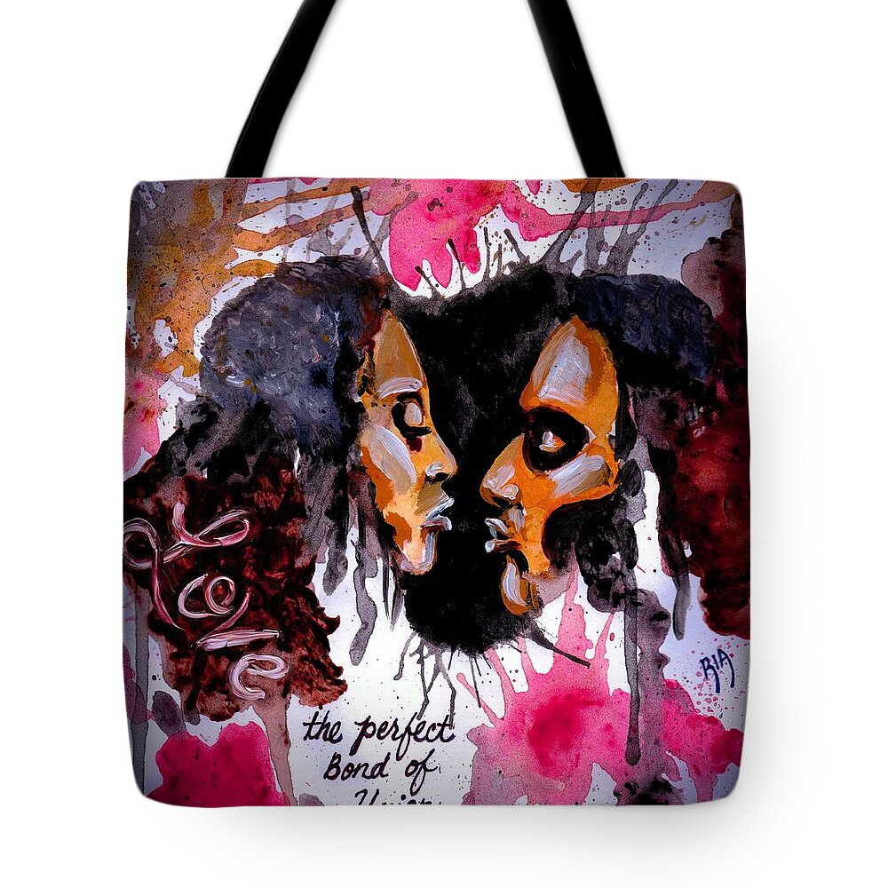 Black Tote Bag featuring the photograph Colossians 3 vs 14 by Artist RiA