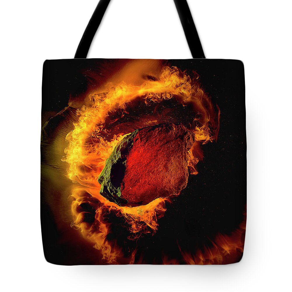 Art Tote Bag featuring the photograph Colour Abstract Dry Ice Swirl by Jonathan Knowles