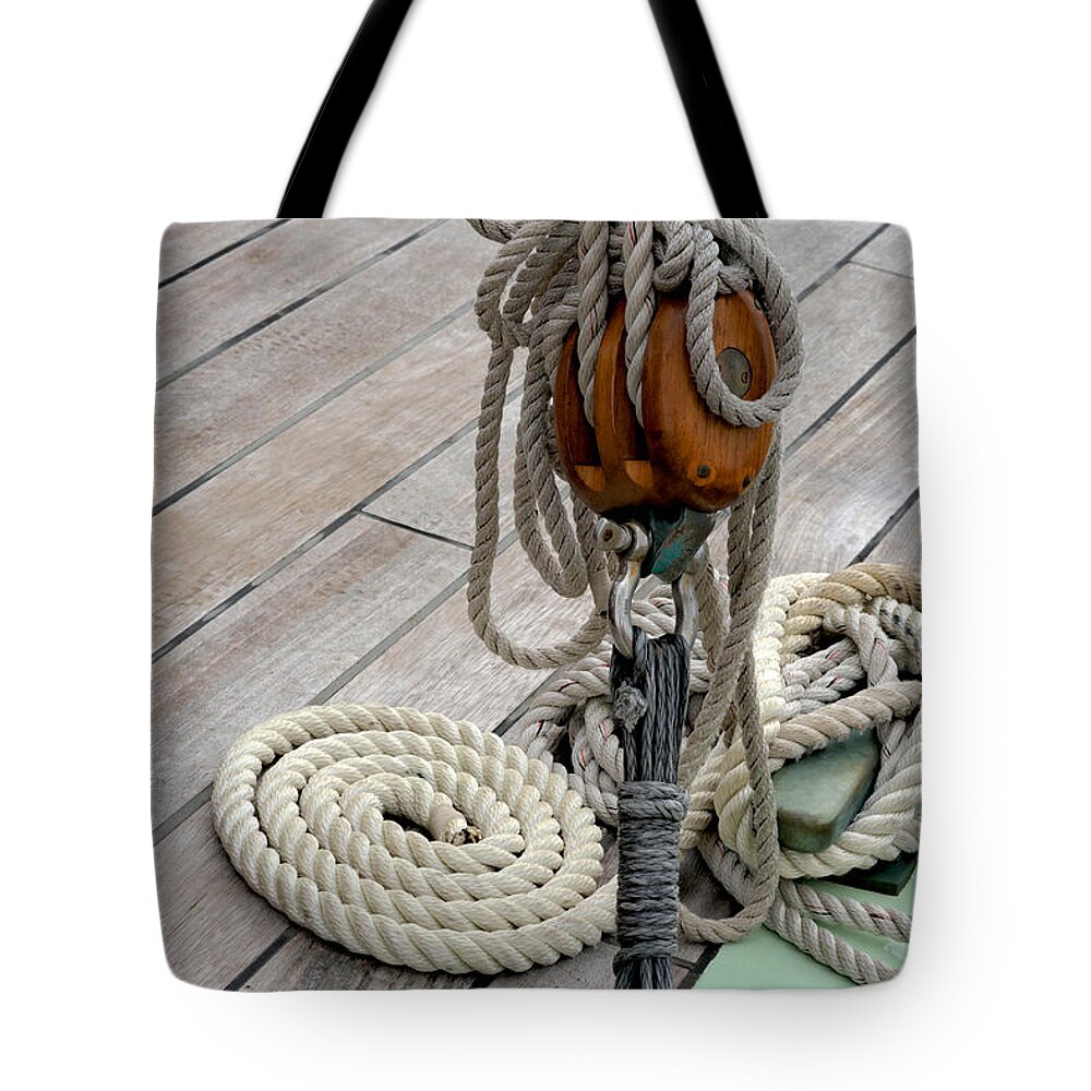 Ropes Tote Bag featuring the photograph Colour Palette by Anthony Davey