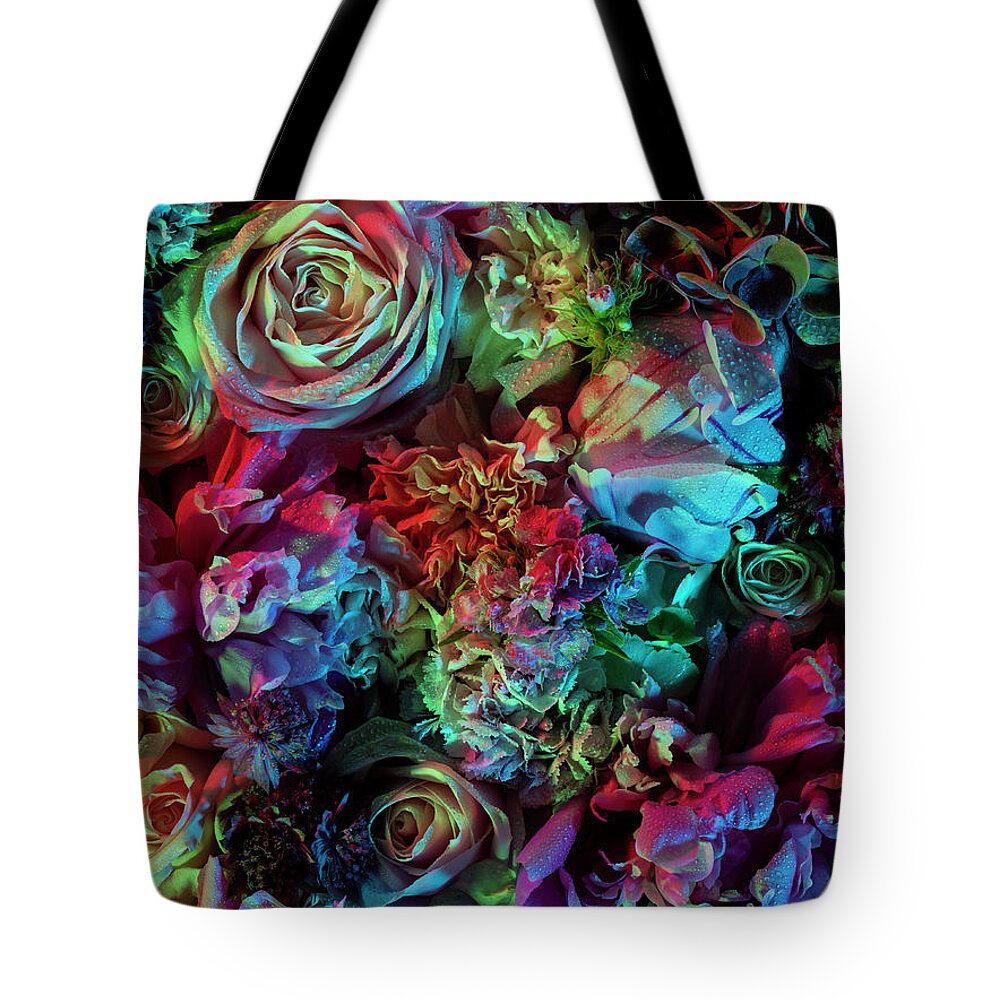 Tranquility Tote Bag featuring the photograph Colourful And Vibrant Floral by Jonathan Knowles
