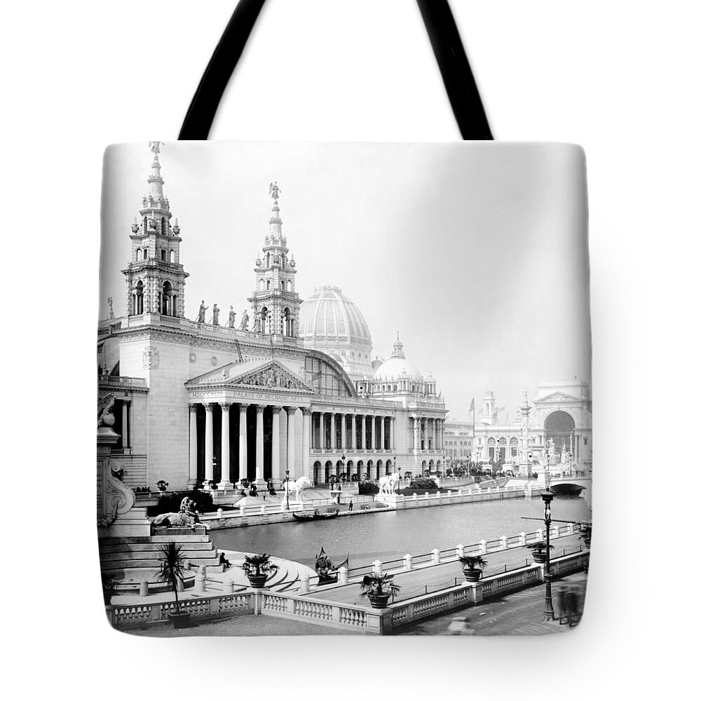 Science Tote Bag featuring the photograph Columbian Expo, Palace Of Mechanic by Science Source