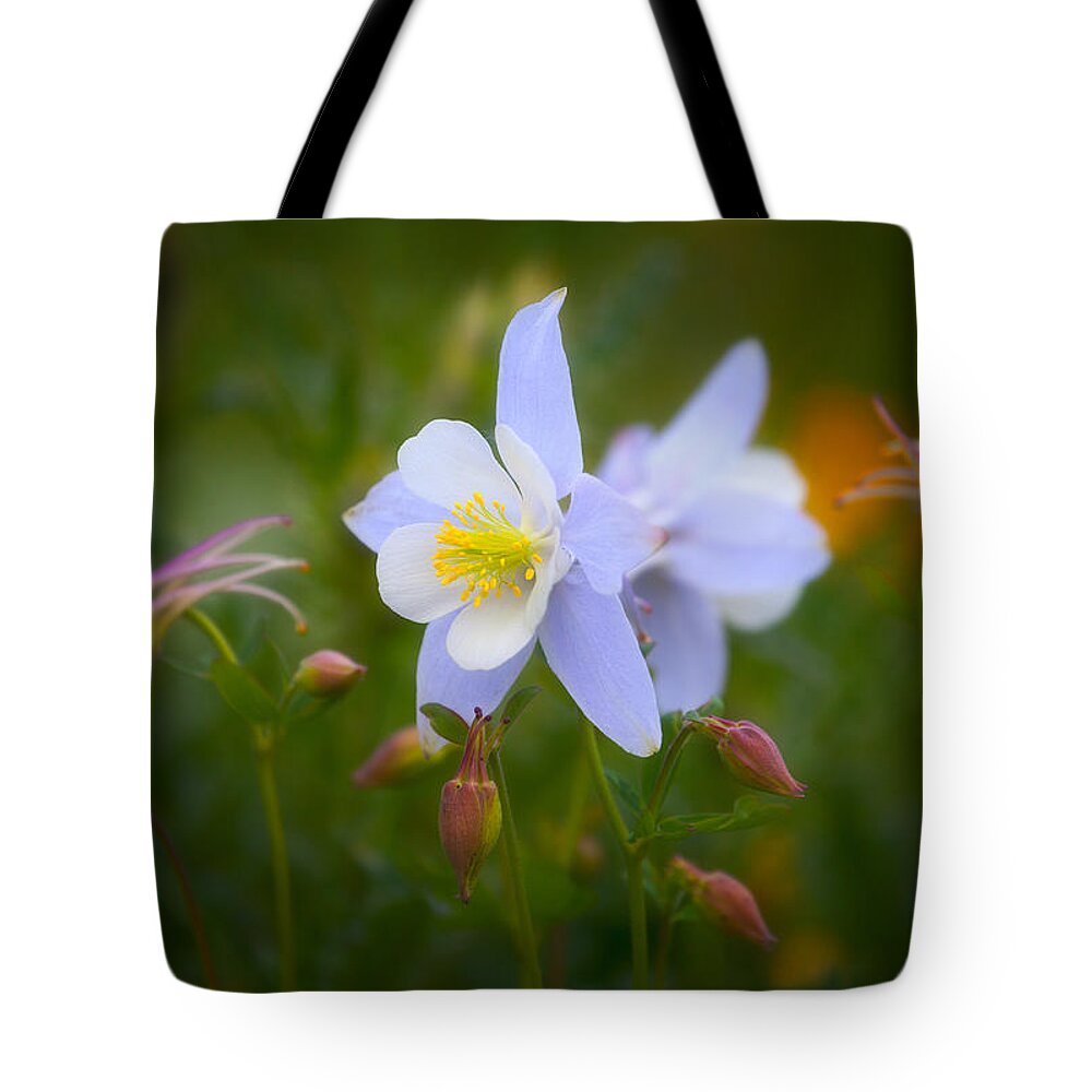 Columbine Tote Bag featuring the photograph Columbine by Darren White