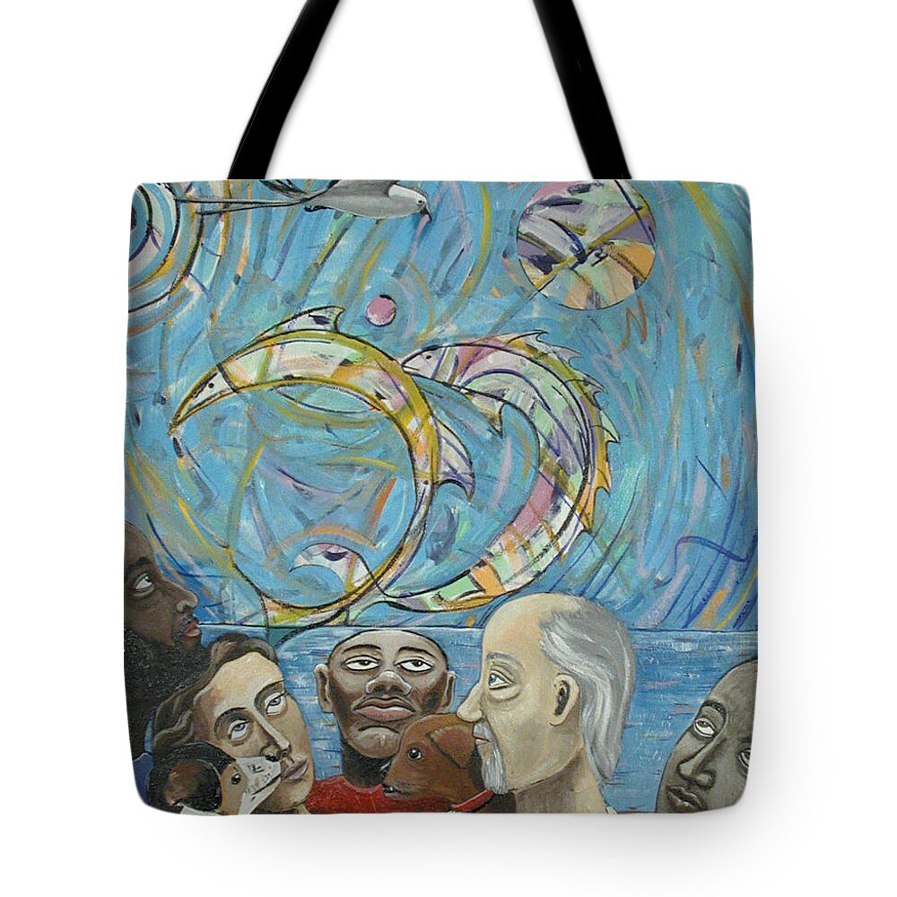 Humanity Tote Bag featuring the painting Common View by Rollin Kocsis