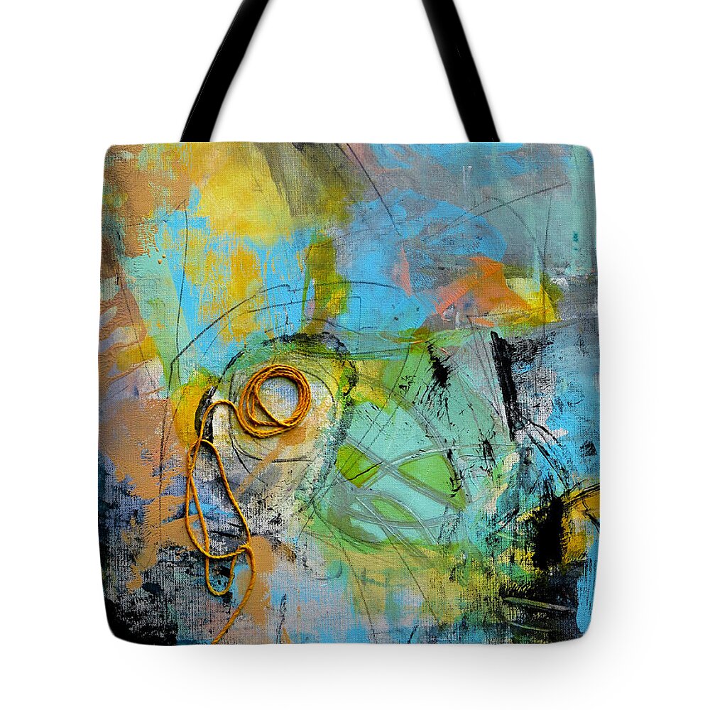Katie Black Tote Bag featuring the painting Complex by Katie Black