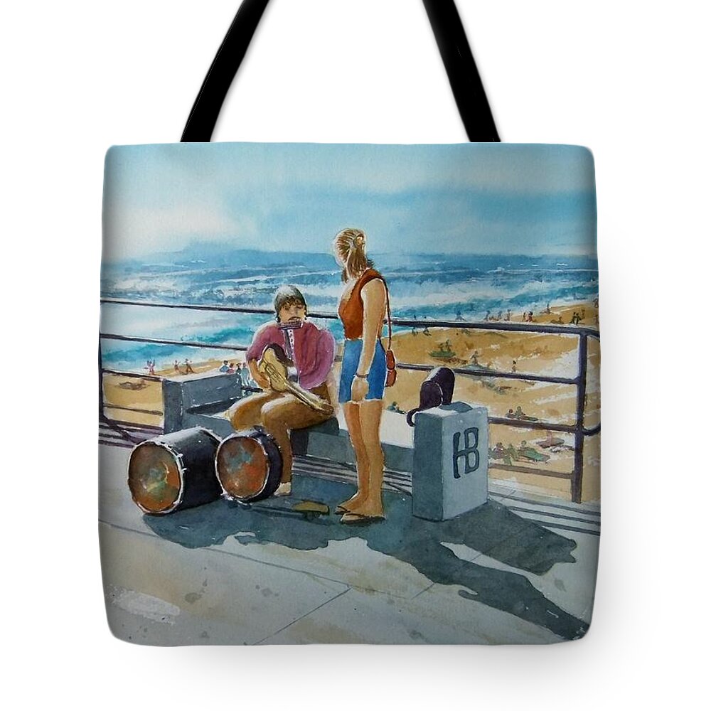Music Tote Bag featuring the painting Concert in the Sun to an Audience of One by Debbie Lewis