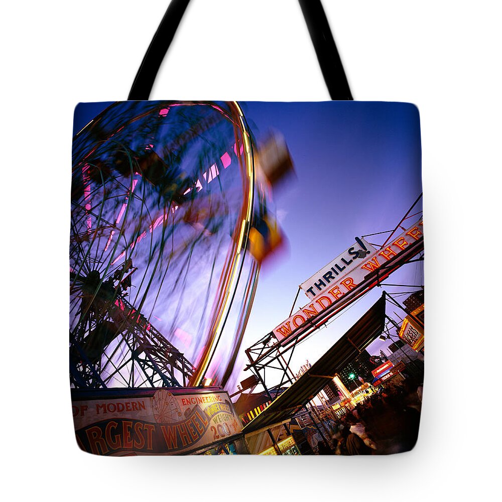 Coney Island Tote Bag featuring the photograph Coney Island, New York by Rafael Macia