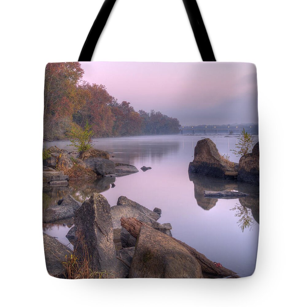 Congaree River Tote Bag featuring the photograph Congaree River at Dawn-1 by Charles Hite