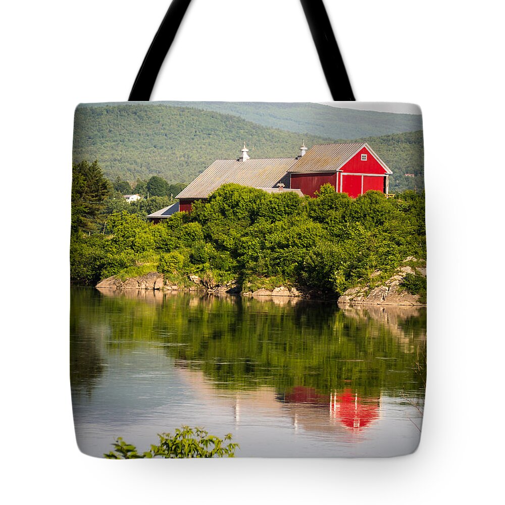 Collection Tote Bag featuring the photograph Connecticut River Farm by Edward Fielding