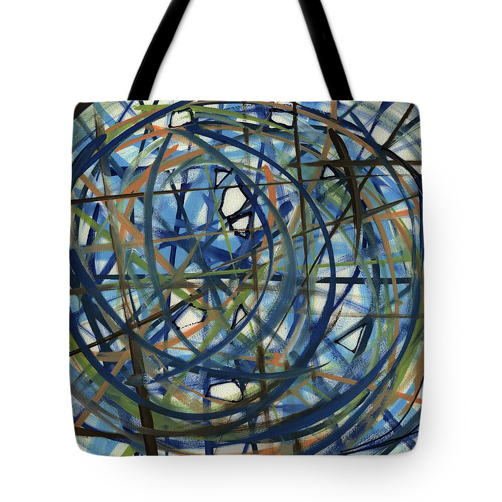 Contemporary Tote Bag featuring the painting Contemporary Art Seventeen by Lynne Taetzsch