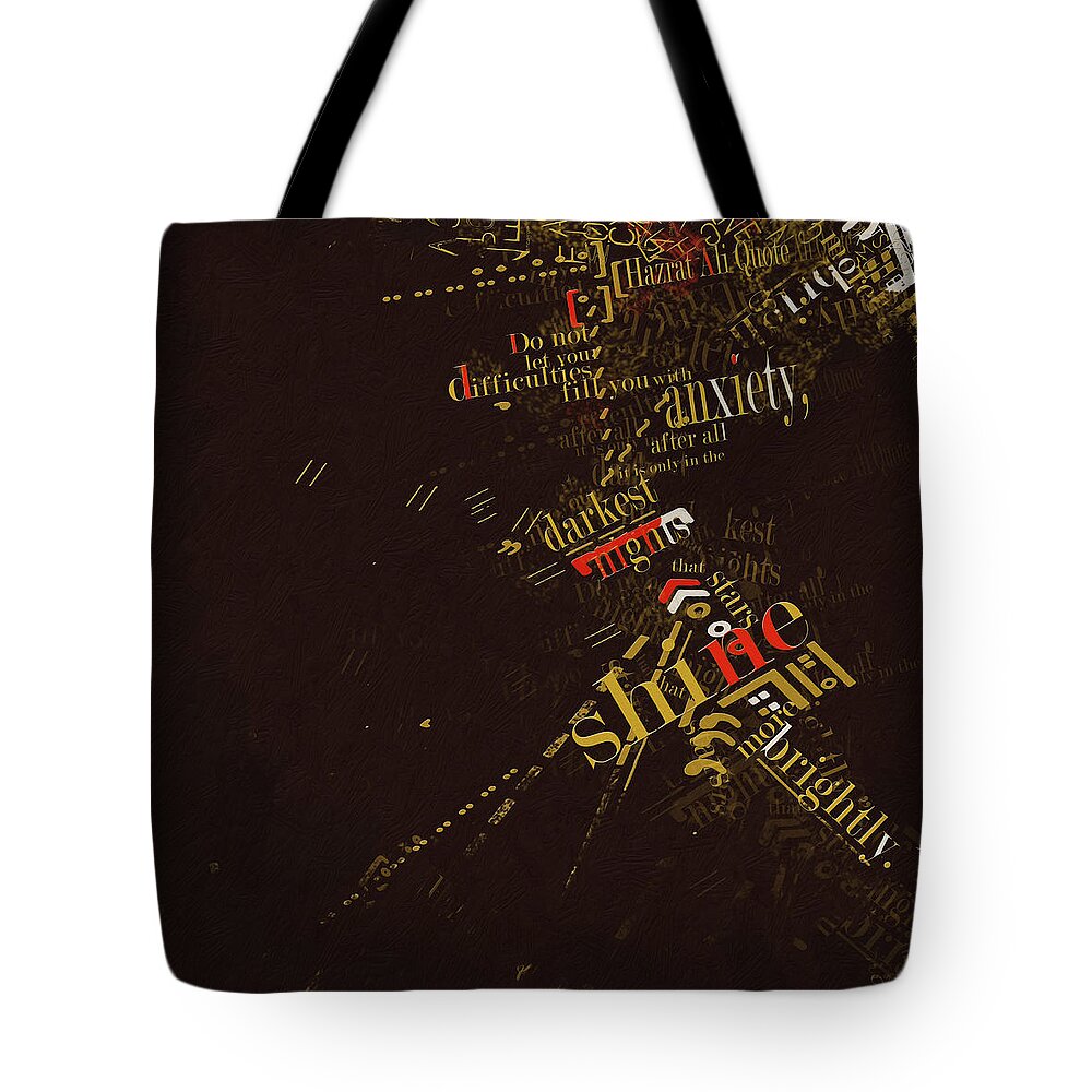 Hazrat Ali Tote Bag featuring the painting Contemporary Islamic Art 43 B by Corporate Art Task Force