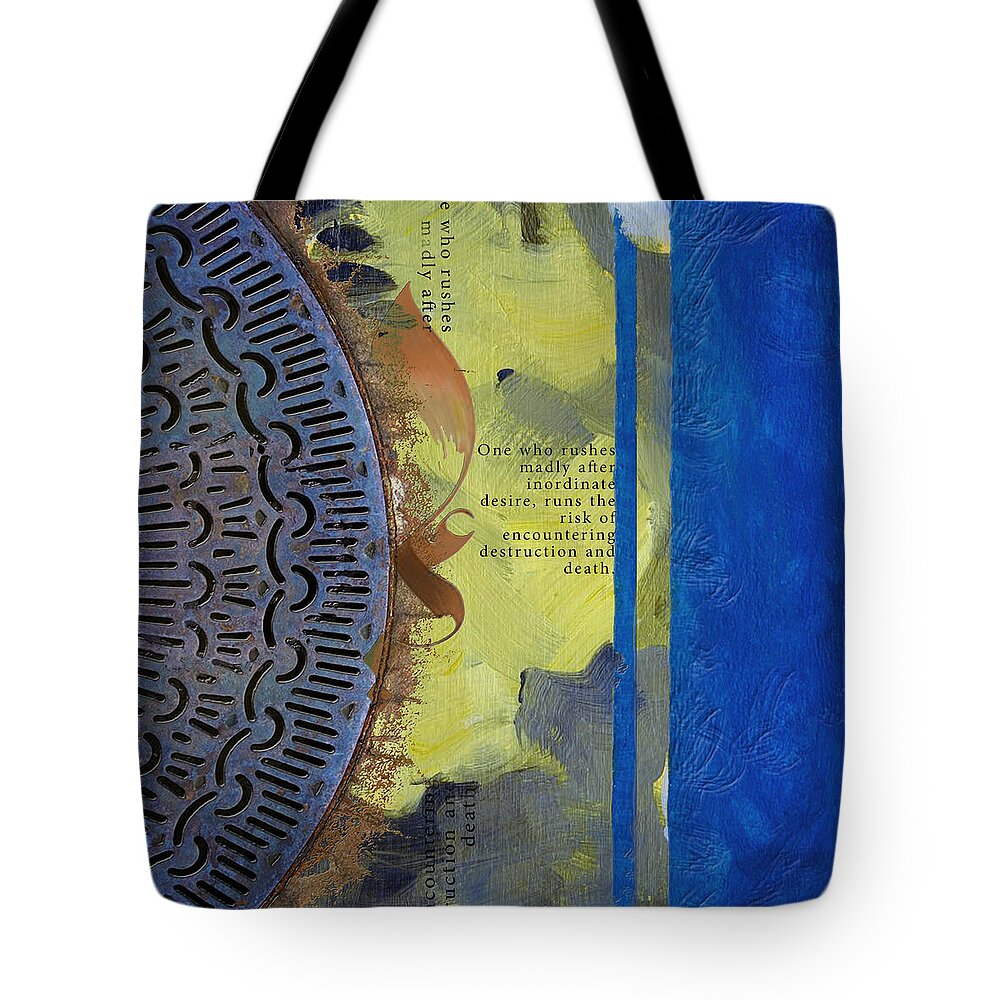 Hazrat Ali Tote Bag featuring the painting Contemporary Islamic Art 72 by Corporate Art Task Force