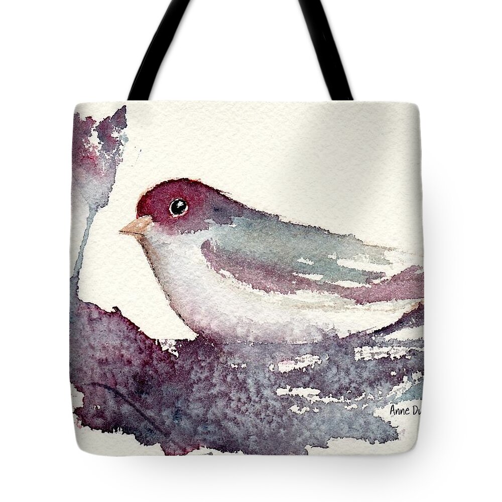 Birds Tote Bag featuring the painting Contented by Anne Duke