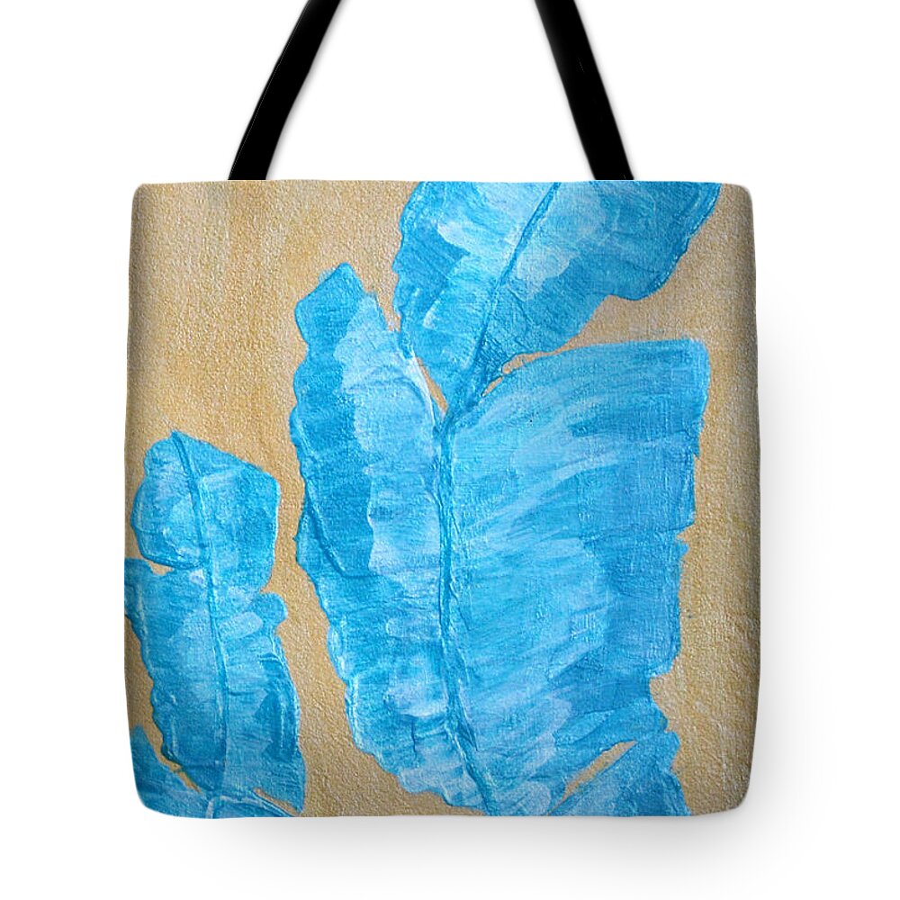 Blue Tote Bag featuring the painting Contrast by Sonali Kukreja