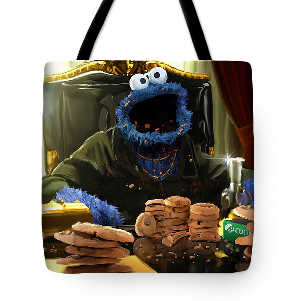 Cookie Tote Bag featuring the painting Cookie Montana by Brett Hardin