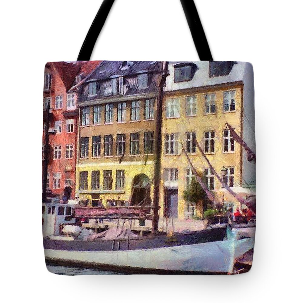 Scandinavia Tote Bag featuring the painting Copenhagen by Jeffrey Kolker