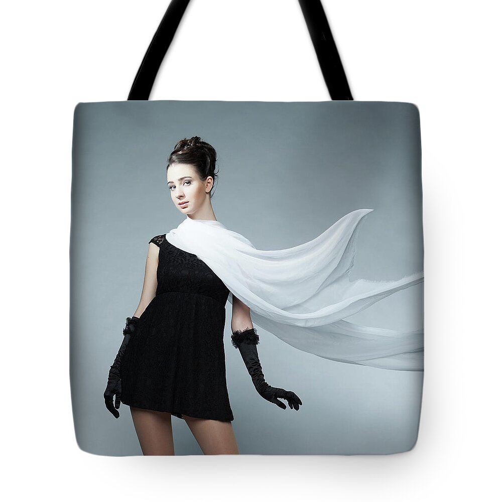 Cool Attitude Tote Bag featuring the photograph Coquette by Ilia-art