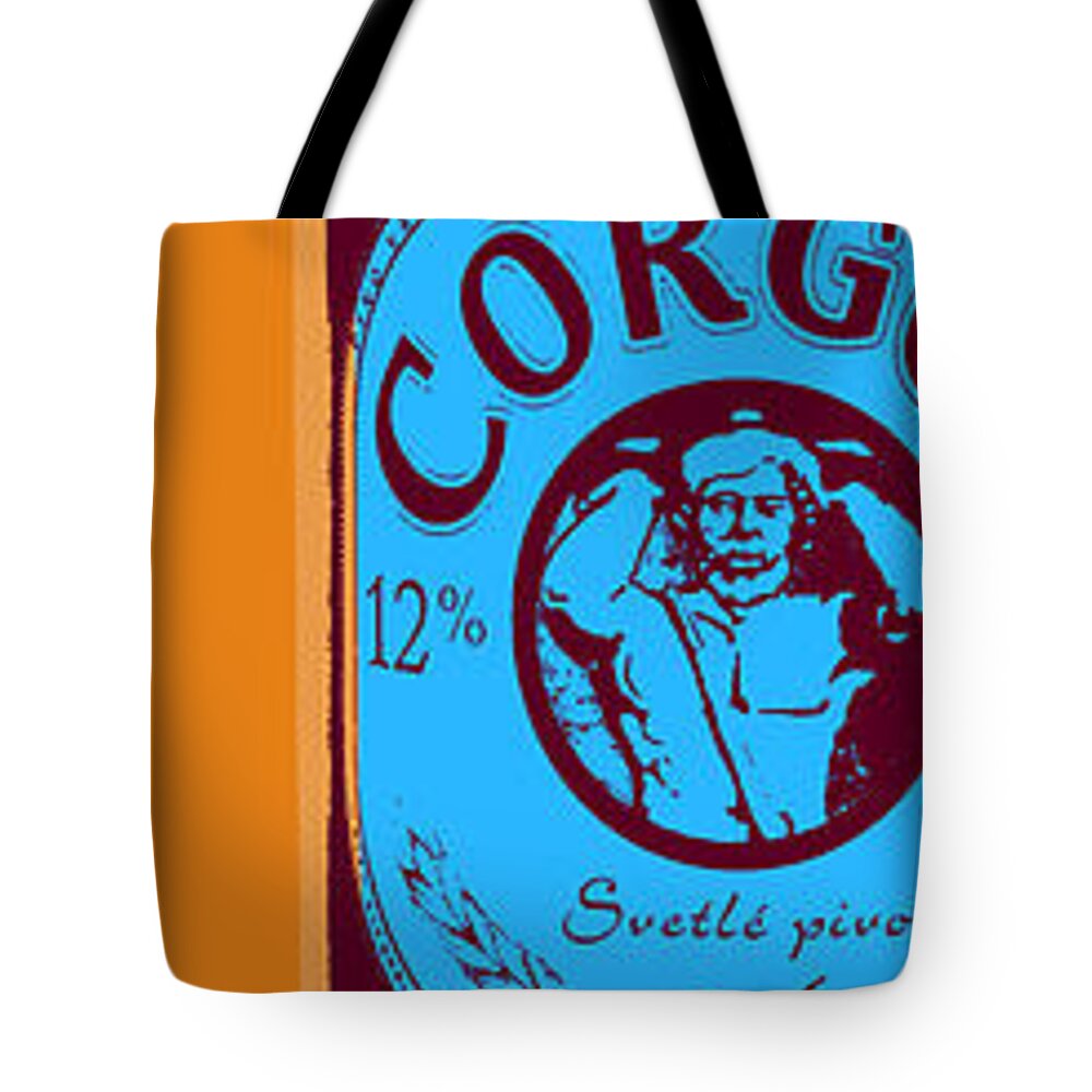 Beer Tote Bag featuring the digital art Corgon by Jean luc Comperat