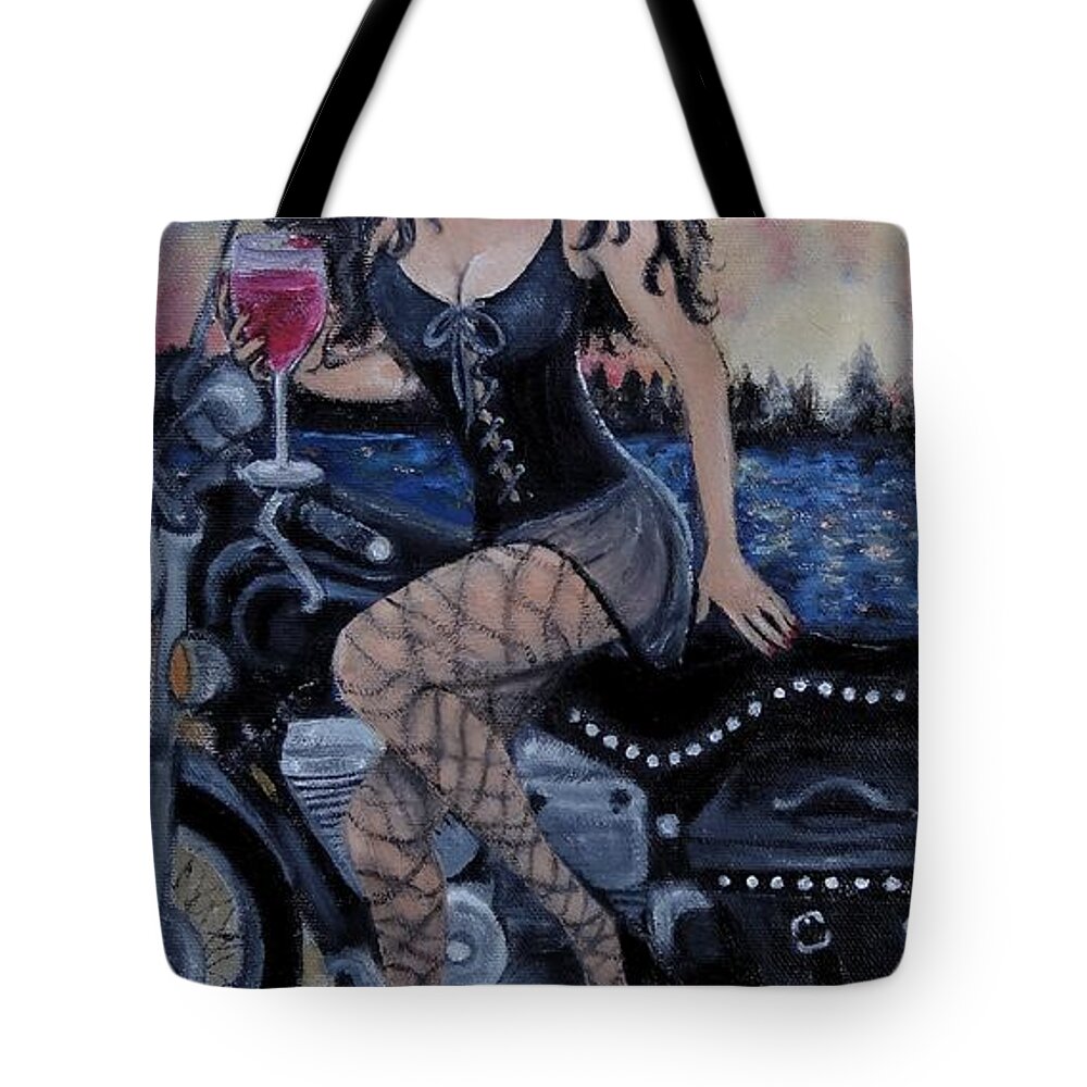 Fantasy Art Tote Bag featuring the painting Corissa by Leandria Goodman