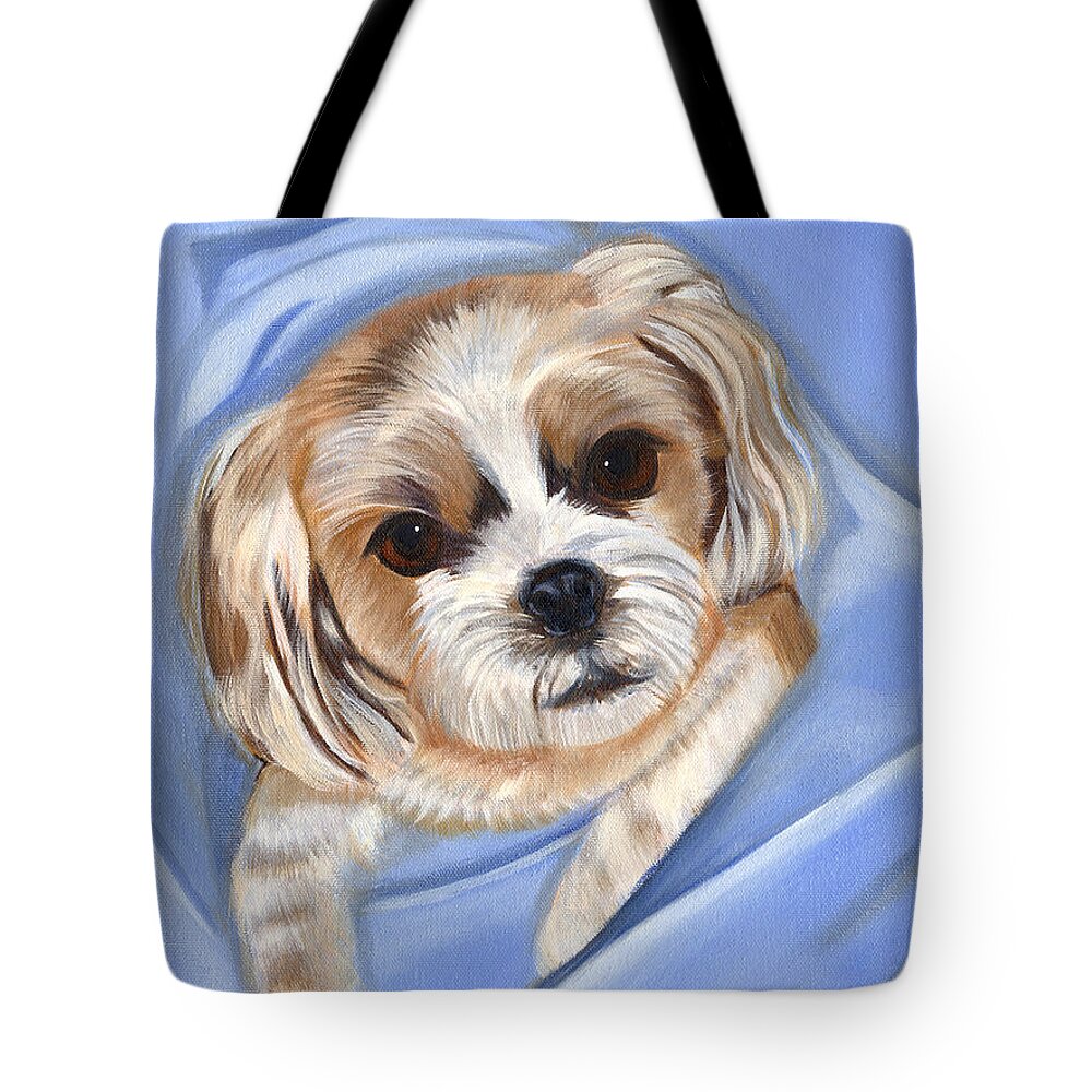 Pets Tote Bag featuring the painting Corky by Kathie Camara