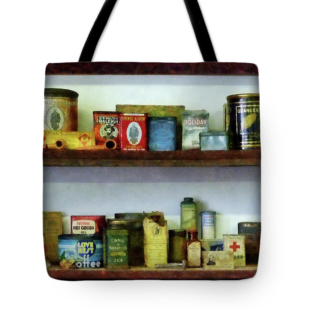 Grocery Store Tote Bag featuring the photograph Corner Grocery Store by Susan Savad