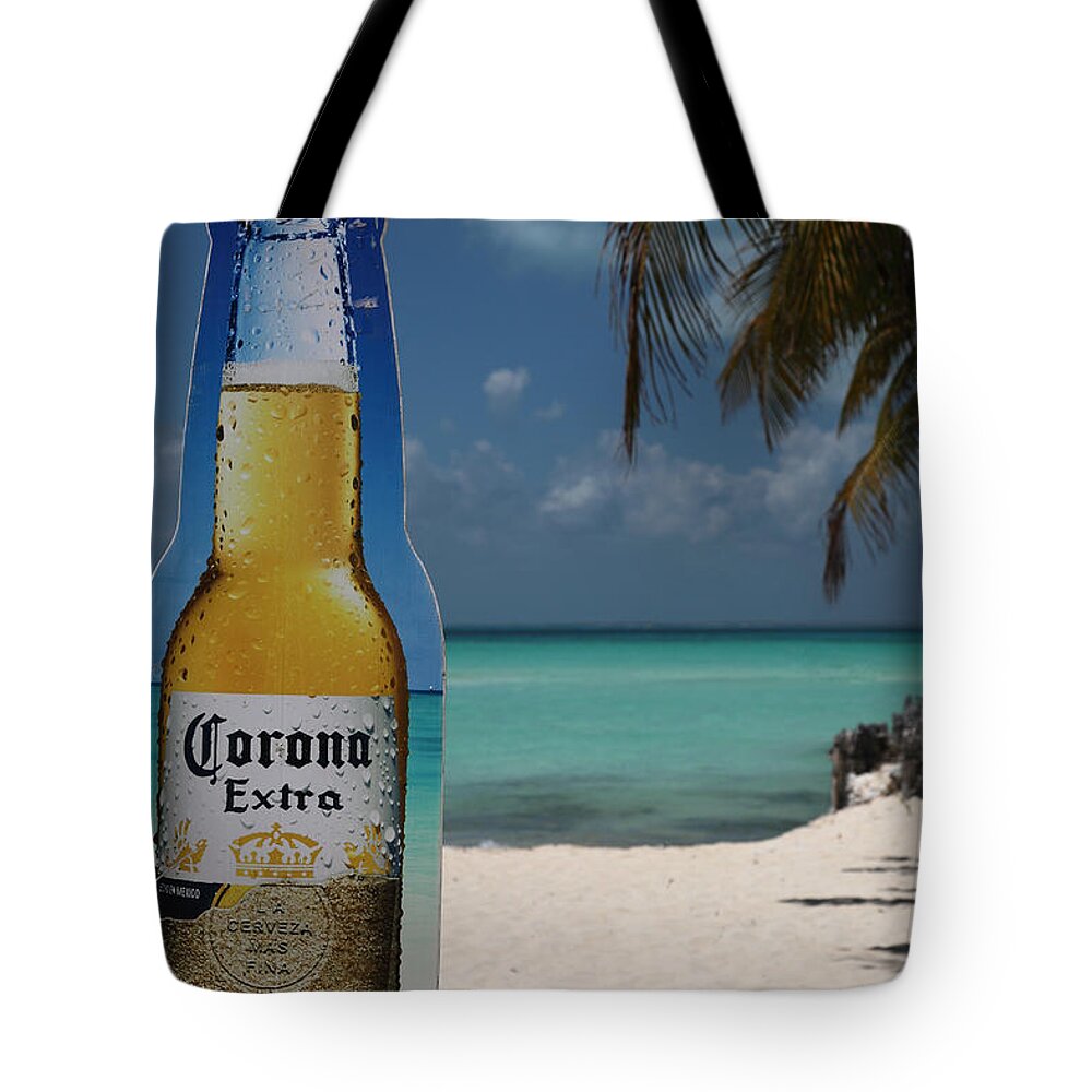 Beach Tote Bag featuring the photograph Corona by Milena Boeva