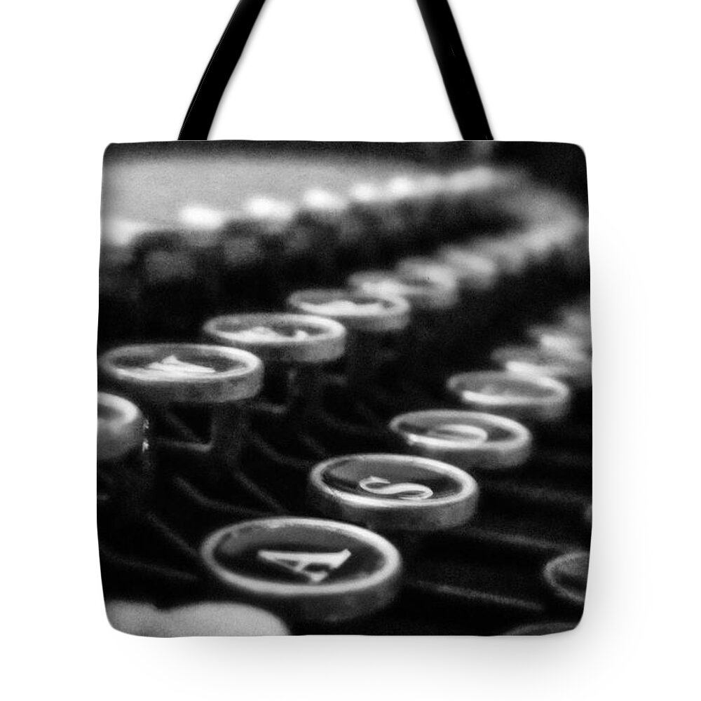 Grunge Tote Bag featuring the photograph Corona Zephyr Keyboard by Jon Woodhams