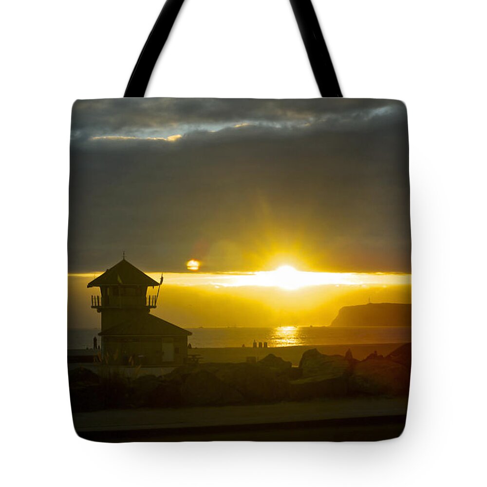 Claudia's Art Dream Tote Bag featuring the photograph Coronado's Beach At Sunset by Claudia Ellis