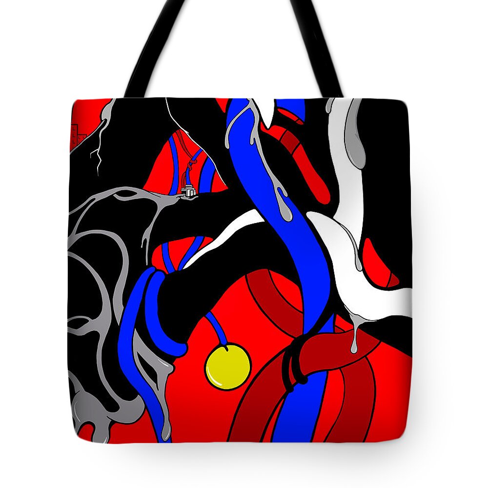 Corrosive Tote Bag featuring the digital art Corrosive by Craig Tilley