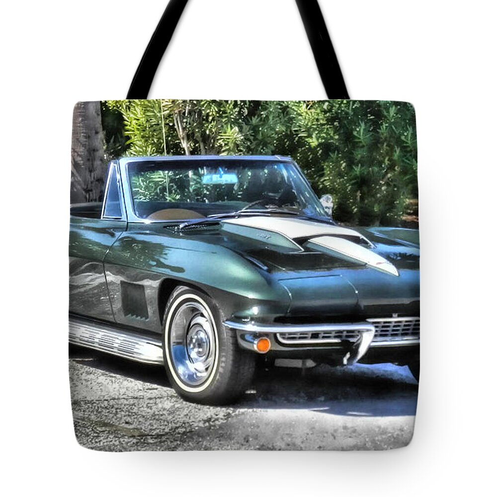 Dramatic Tote Bag featuring the photograph Corvette Convertible by Vic Montgomery