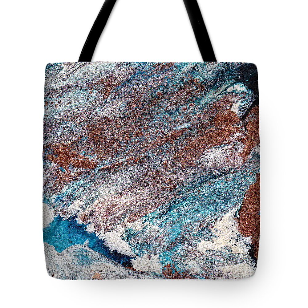 Abstract Tote Bag featuring the painting Cosmic Blend Three by M West