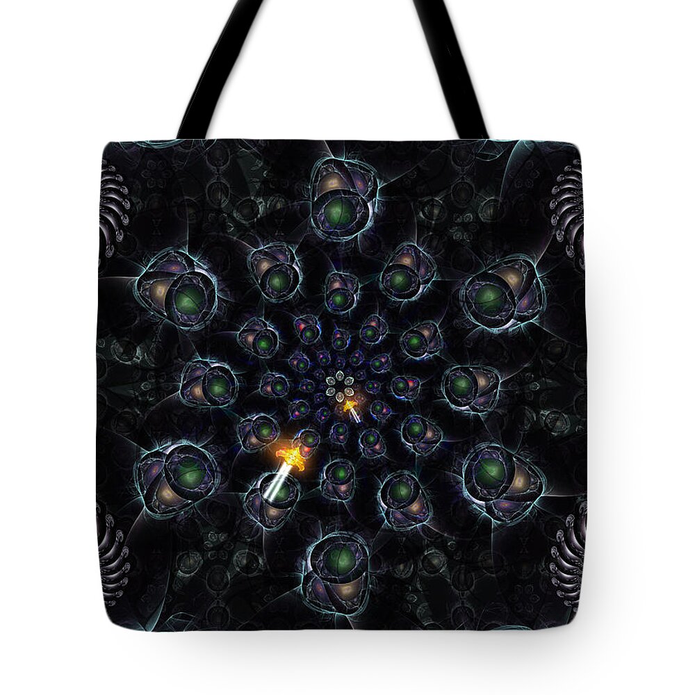 Corporate Tote Bag featuring the digital art Cosmic Embryos by Shawn Dall