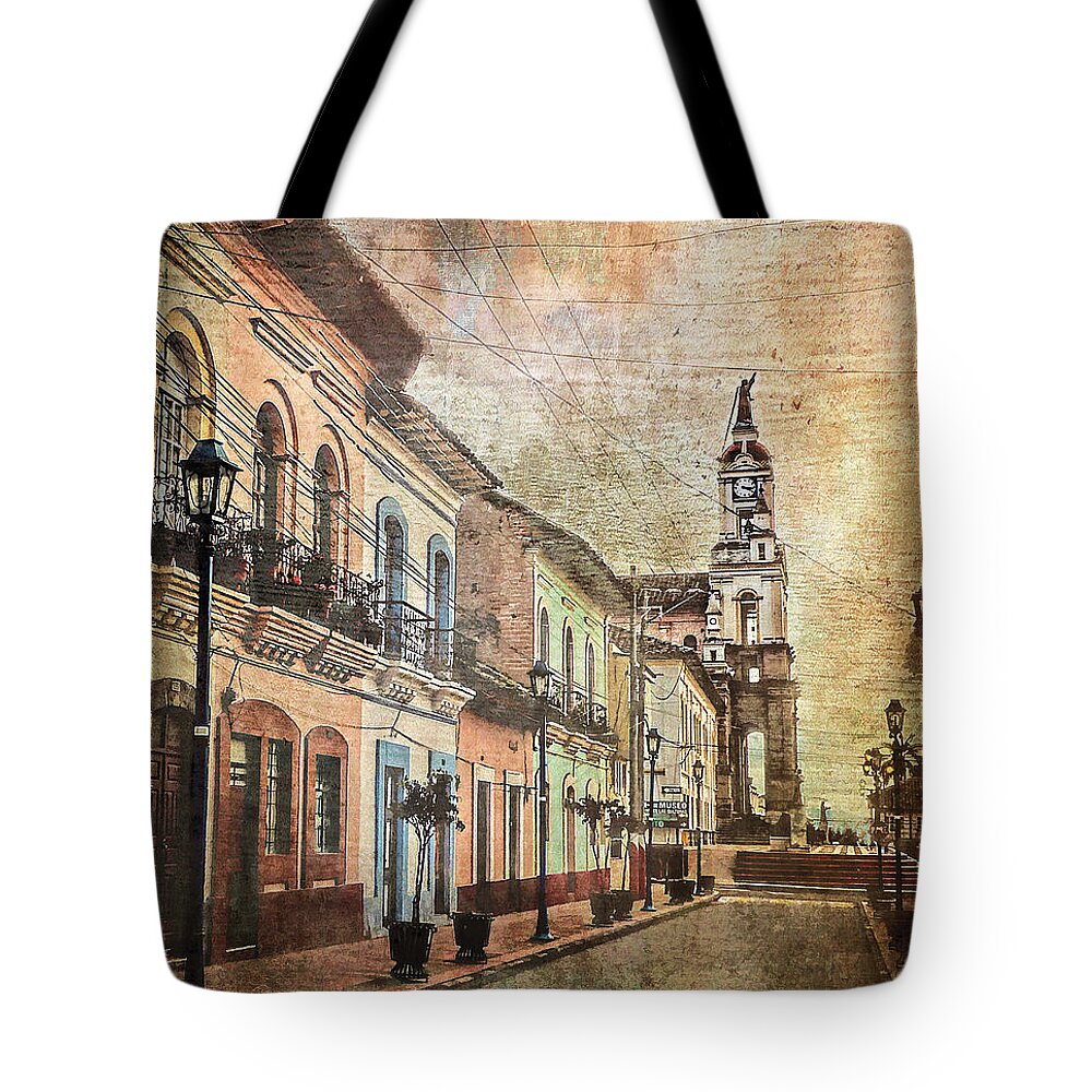 Julia Springer Tote Bag featuring the photograph Cotacachi Morning by Julia Springer