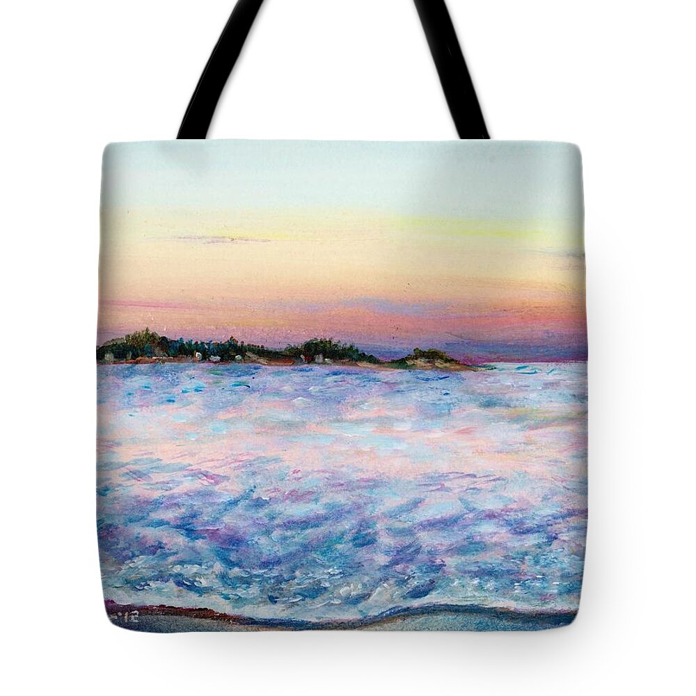 Ocean Tote Bag featuring the painting Cotton Candy Waters by Shana Rowe Jackson