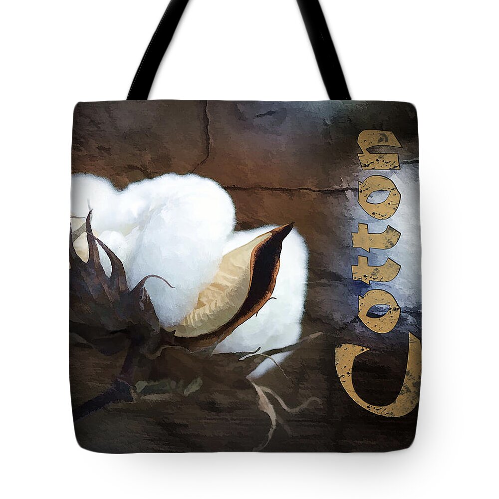 Cotton Tote Bag featuring the photograph Cotton by Kathy Clark