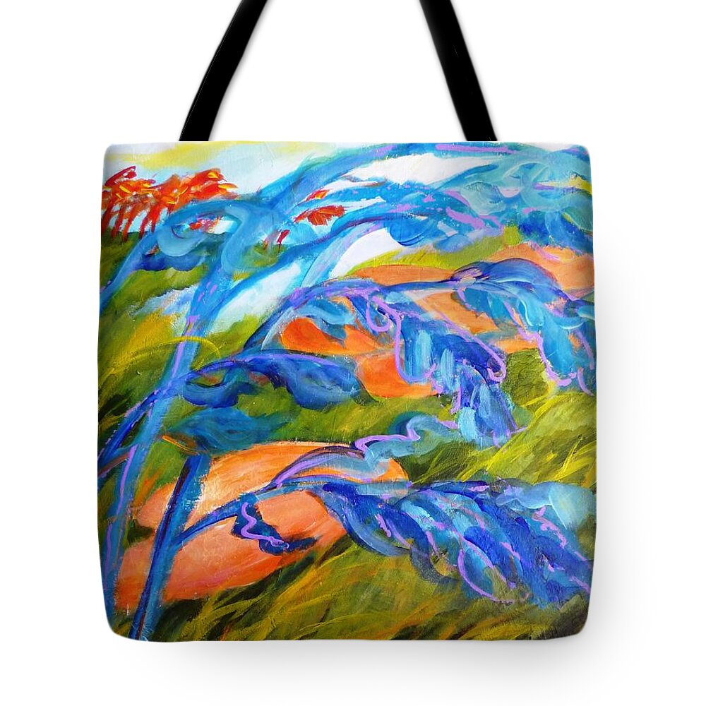 Windy Tote Bag featuring the painting Count the Wind by Betty M M Wong