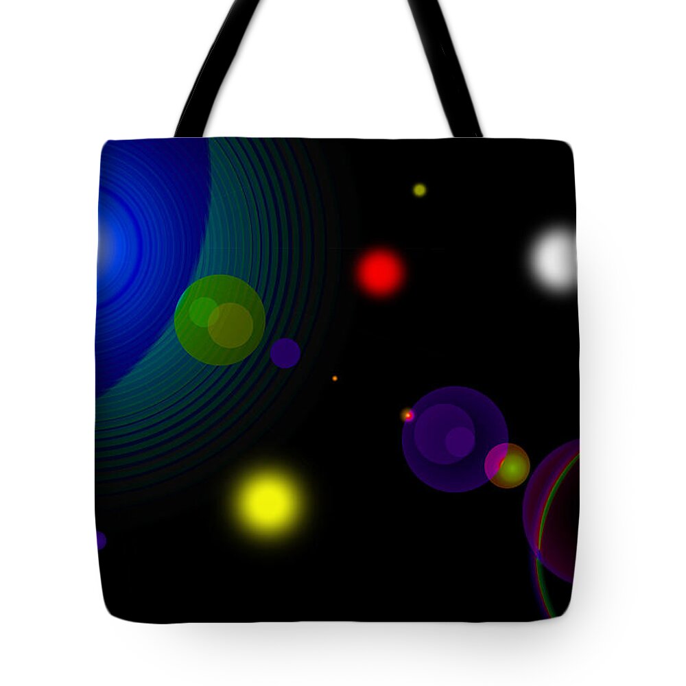 Space Tote Bag featuring the digital art Counterbalance by Andre Aleksis