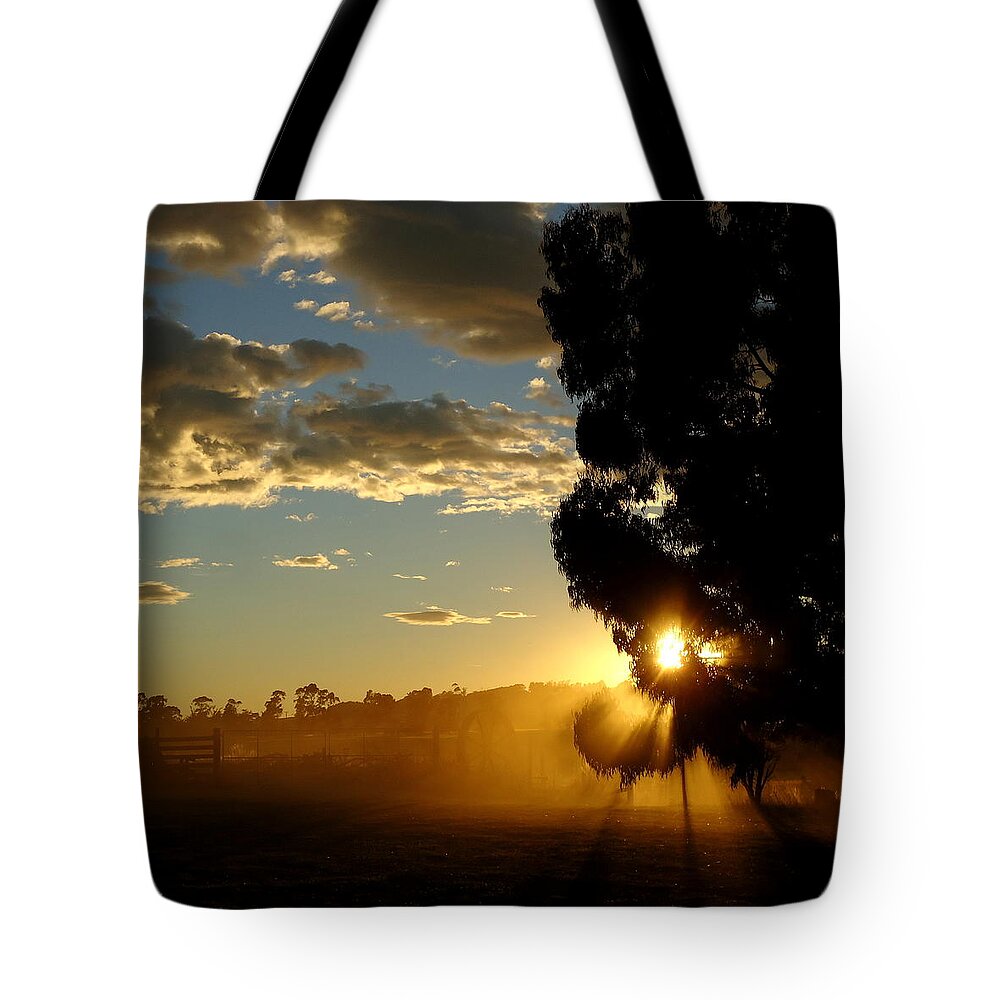 Country Tote Bag featuring the photograph Country Dawn by Peter Mooyman