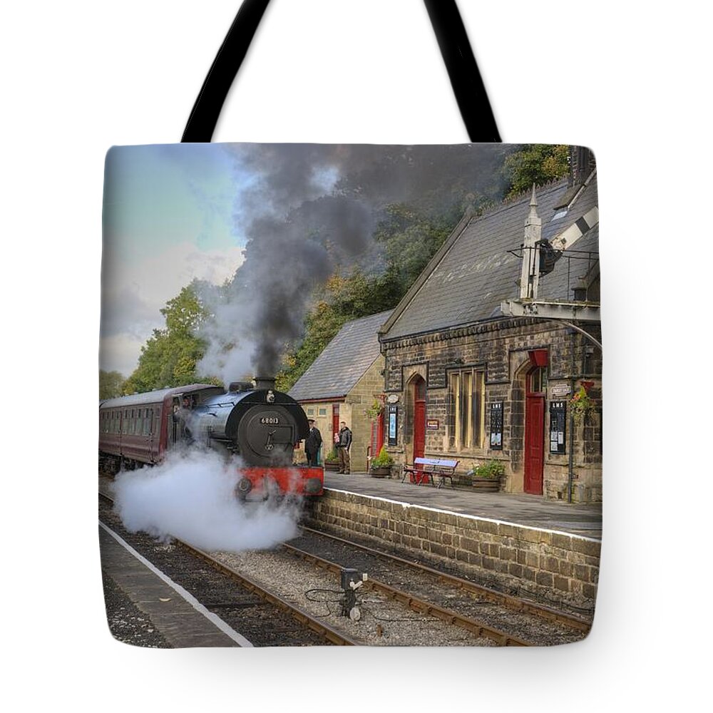 Steam Tote Bag featuring the photograph Country Halt. by David Birchall