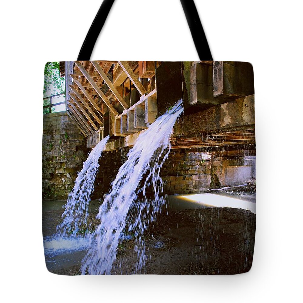 Indiana Tote Bag featuring the photograph Country Waterfall by Gary Wonning