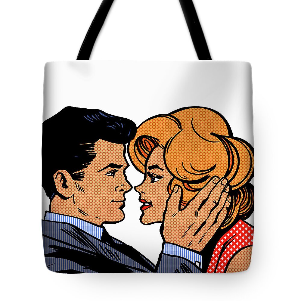 20-29 Tote Bag featuring the photograph Couple Staring Into Each Others Eyes by Ikon Images