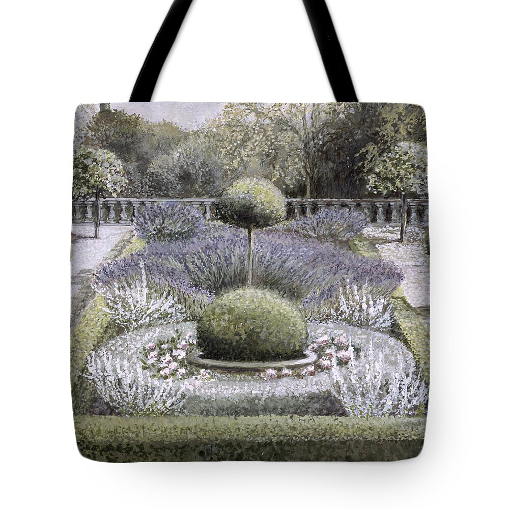 Formal Tote Bag featuring the painting Courtyard Garden by Ariel Luke